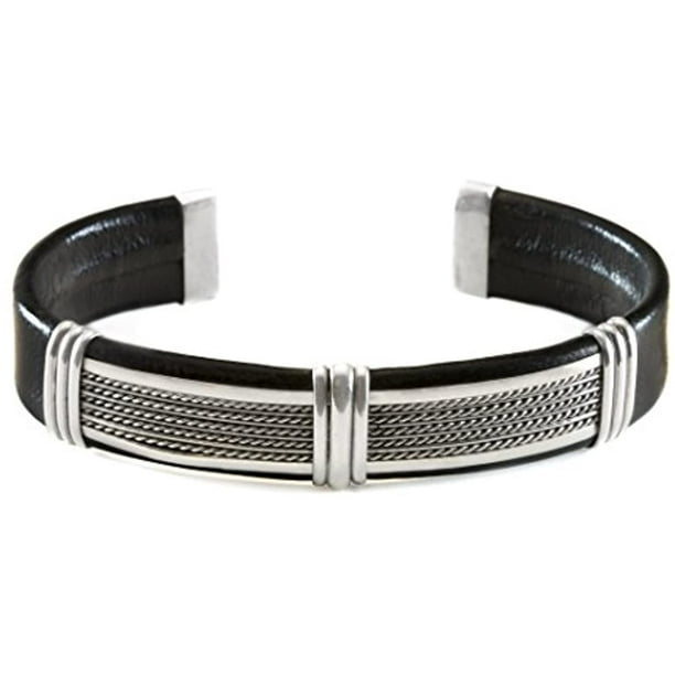 Sterling Silver Cuff Bracelet Twisted Wire Handmade 7.25 inch 